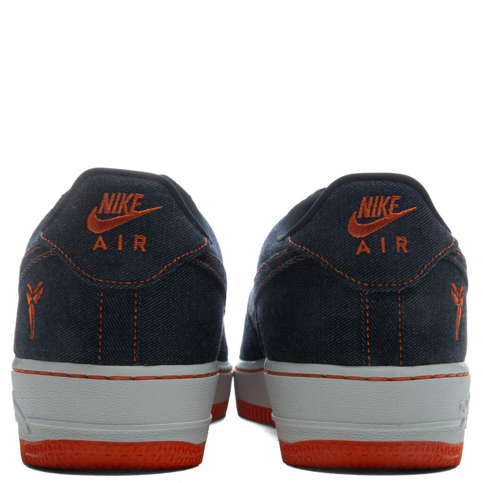 Nike x Kobe Bryant Air Force 1 Low 'Denim' - Obsidian/Safety Orange/White
