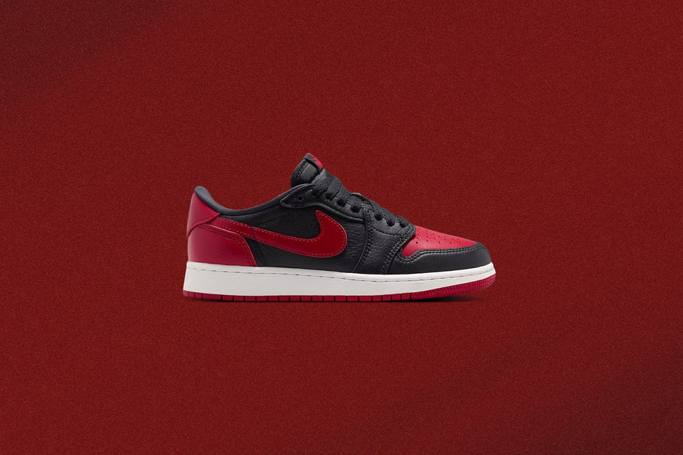 Air Jordan 1 Retro Low OG 'Banned' (GS) - Black/Varsity Red/Summit White
