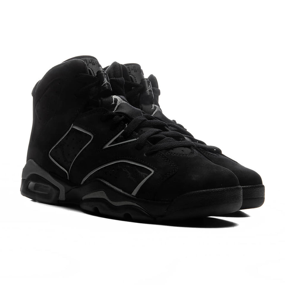 Air Jordan 6 Retro 'Cap and Gown' (GS) - Black/Reflect Silver/Black